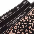 Womens Pink/Black Animal 2 Pack Briefs 78631 by Emporio Armani Bodywear from Hurleys