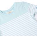 Girls Aqua Renishaw Stripe Tee Shirt Dress