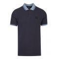 Casual Mens Dark Blue Prim Tipped S/s Polo Shirt 57012 by BOSS from Hurleys