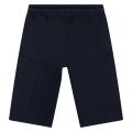 Boys Navy Gold Logo Sweat Shorts 102308 by BOSS from Hurleys