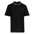 Mens Jet Black Meadtastic Tipped S/s Polo Shirt 102337 by Luke 1977 from Hurleys