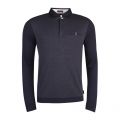Mens Navy Friend Rib L/s Polo Shirt 29289 by Ted Baker from Hurleys