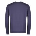 Mens Washed Navy Embroidered Crew Neck Sweat Top 32027 by Fred Perry from Hurleys