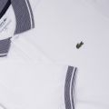 Mens White And Navy S/s Polo Shirt 23280 by Lacoste from Hurleys
