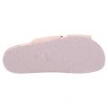 Womens Nude Pink Soft Leather Slides 106581 by Love Moschino from Hurleys