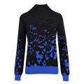 Womens Navy Nulina Leopard Roll Neck Knitted Jumper 50768 by Ted Baker from Hurleys