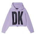 Girls Lilac Large Branded Boxy Hoodie 94032 by DKNY from Hurleys