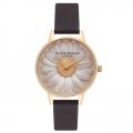 Womens Black & Gold Flower Show 3D Daisy Watch 66730 by Olivia Burton from Hurleys