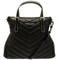 Womens Black Chevron Quilt Shopper Bag 59151 by Armani Jeans from Hurleys
