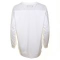 Womens White Abstract Sweat Top