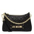 Womens Black Diamond Quilted Medium Bag 88997 by Love Moschino from Hurleys