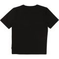 Boys Black Chest Logo Print L/s T Shirt 13276 by BOSS from Hurleys
