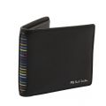 Mens Black Stripe Detail Bifold Wallet 86219 by PS Paul Smith from Hurleys
