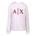 Womens White Textured Logo Hoodie 101149 by Armani Exchange from Hurleys