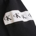 Womens CK Black Monogram Tape Ribbed Knitted Jumper 49924 by Calvin Klein from Hurleys