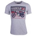 Mens Grey Marl Flag Tour S/s T Shirt 17748 by Barbour International from Hurleys