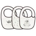 Baby Navy & White 3 Pack Bibs 11656 by Armani Junior from Hurleys