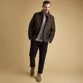 Mens Olive Powell Quilted Jacket 75427 by Barbour from Hurleys
