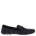 Mens Black & Graphite Braided Lace Lux Loafers 21600 by Swims from Hurleys