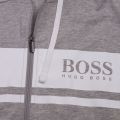 Mens Light Grey Authentic Hooded Zip Through Sweat Jacket 74396 by BOSS from Hurleys