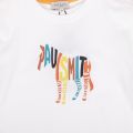 Boys White Zebra Letters S/s T Shirt 101615 by Paul Smith Junior from Hurleys
