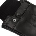 Mens Black Wilkin Leather Gloves 79341 by Barbour from Hurleys