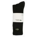 Mens Black 3 Pack Sports Socks 78169 by Lacoste from Hurleys