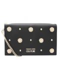 Womens Black Embellished Stud Clutch Bag 49082 by Versace Jeans Couture from Hurleys