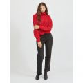 Womens Barbados Cherry Vikilan Scallop Knitted Jumper 98977 by Vila from Hurleys