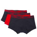 Mens Navy/Red 3 Pack EA Logo Trunks 37236 by Emporio Armani Bodywear from Hurleys
