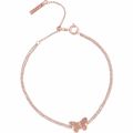 Womens Rose Gold 3D Butterfly Chain Bracelet 34256 by Olivia Burton from Hurleys