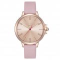Womens Pink & Rose Gold Bow Case Leather Watch 26292 by Ted Baker from Hurleys