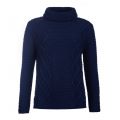 Lifestyle Womens Navy Court Roll Collar Knitted Jumper 12497 by Barbour from Hurleys