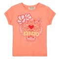 Junior Apricot Flower Tiger S/s T Shirt 36449 by Kenzo from Hurleys