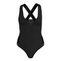 Womens Black Curve Plunge Swimsuit 87102 by Calvin Klein from Hurleys