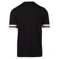 Mens Black Striped Cuff Pique S/s T Shirt 107969 by Fred Perry from Hurleys