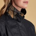 Womens Navy Beadnell Waxed Jacket 75281 by Barbour from Hurleys