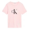 Girls Chalk Pink Monogram Logo S/s T Shirt 56110 by Calvin Klein from Hurleys