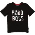 Boys Black Graphic Logo S/s T Shirt 28413 by BOSS from Hurleys