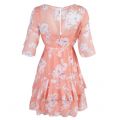 Womens Peach Blossom Alba Tie Waist Ruffle Dress 25622 by French Connection from Hurleys