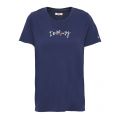 Womens Black Iris Flag On Script S/s T Shirt 43623 by Tommy Jeans from Hurleys