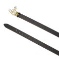 Womens Black/Gold Line Orb Buckle Leather Belt 81573 by Vivienne Westwood from Hurleys