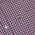 Mens Anchor & White Check Slim Fit S/s Shirt 71231 by Lacoste from Hurleys