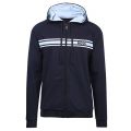 Mens Dark Blue Lounge Authentic Hooded Zip Through Sweat Top 108532 by BOSS from Hurleys