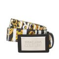 Mens Black Saffiano Baroque Belt 47269 by Versace Jeans Couture from Hurleys