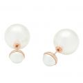Womens Rose Gold & White Pearl Deliina Peal Studs 7443 by Ted Baker from Hurleys