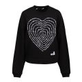 Womens Black Rubber Heart Sweat Top 90787 by Love Moschino from Hurleys