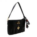 Womens Black Heart Charm Shoulder Bag 101395 by Love Moschino from Hurleys