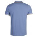 Mens Mid Blue Tipped Pique S/s Polo Shirt 26183 by Pretty Green from Hurleys