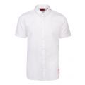 Mens White Empson-W Extra Slim Fit S/s Shirt 85396 by HUGO from Hurleys